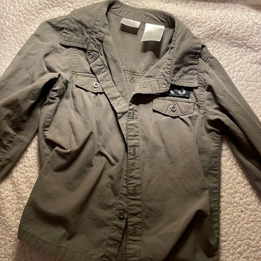 Trendy NWOT Kardashian Kids Patched Button Down